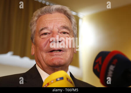 Joachin Gauck, deutsche Präsident, Stimmen in Berlin. Stockfoto