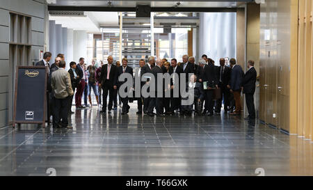 CSU/CDU und SPD - secound Roundof Innenraum, Verkehrsminister Peter Ramsauer, Stockfoto