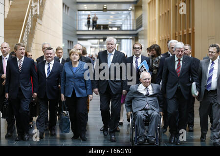 CSU/CDU und SPD - secound Roundof Innenraum, Verkehrsminister Peter Ramsauer, Stockfoto