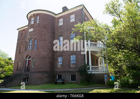 Die Joseph Manigault Haus in Charleston, South Carolina, USA. Das Gebäude sättigt von um 1803 und ist ein Nationales Historisches Wahrzeichen. Stockfoto