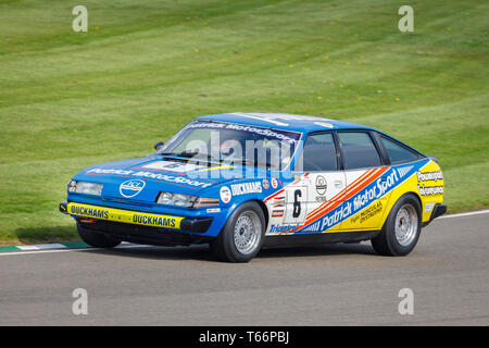 1980 Rover 3500 SDi mit Fahrer Robert Brooks während der Gerry Marshall Trophy Rennen in der 77. Goodwood GRRC Mitgliederversammlung, Sussex, UK. Stockfoto