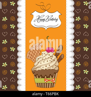 Geburtstag Cupcake Stockfoto