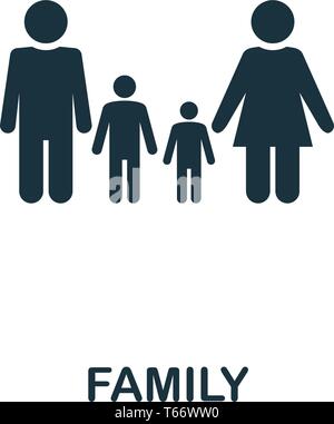 Familie Symbol. Kreative element Design von Gemeinschaft icons Collection. Pixel Perfect Familie Symbol für Web Design, Anwendungen, Software, drucken Stock Vektor