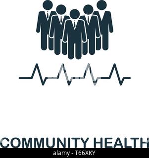 Community Health Symbol. Kreative element Design aus Ikonen Sammlung. Pixel Perfect Community Health Symbol für Web Design, Anwendungen, Software, drucken Stock Vektor