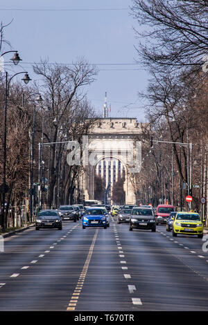Der Arcul de Triumf oder Triumphbogen, Bukarest, Rumänien Stockfoto