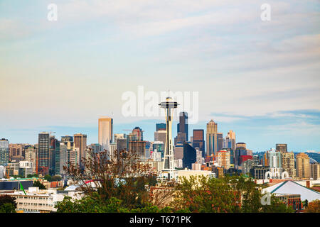 Downtown Seattle als vom Kerry Park gesehen Stockfoto