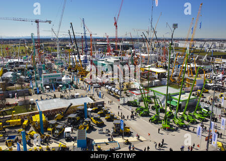 Messe für den Bau von Maschinen, betitelt BAUMA Stockfoto