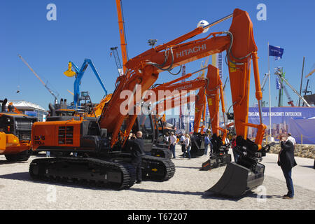 Messe für den Bau von Maschinen, betitelt BAUMA Stockfoto