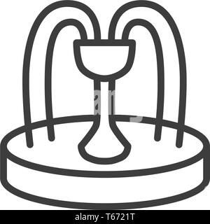 Stadt- und Stadt Element icon-Stadt ​​Fountain in trendigen Simple Line Art Stil Stock Vektor