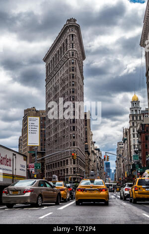 Das Flatiron Building in Manhattan Stockfoto