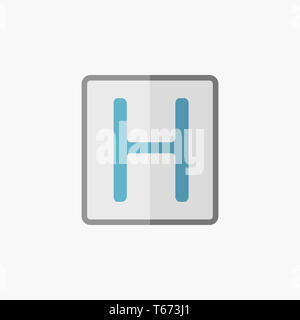 Krankenhaus-flach-Symbol Stockfoto