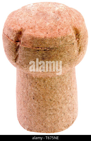 Flasche mit Korken Ausschnitt Stockfoto