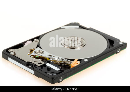 2,5 Zoll Notebook Festplatte aufgedeckt Stockfoto