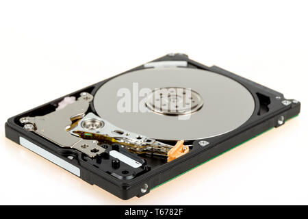 2,5 Zoll Notebook Festplatte aufgedeckt Stockfoto