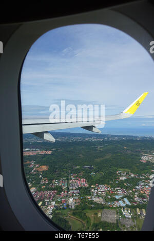 Royal Brunei Airlines Logo auf dem Flugzeugflügel Stockfoto