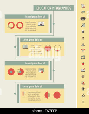 Bildung-Infografik-Elemente. Stockfoto