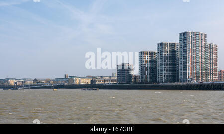 Moderne Apartments in Sanierung von Royal Arsenal in Woolwich Stockfoto