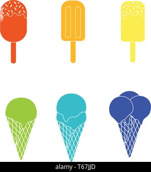 Vektor Eis Symbol isoliert. Logo ice cream Abbildung. Stock Vektor