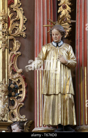 Saint-Etienne. Eglise Saint-Nicolas de Véroce. Saint-Nicolas de Véroce. Frankreich. Stockfoto