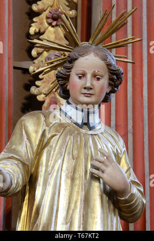 Saint-Etienne. Eglise Saint-Nicolas de Véroce. Saint-Nicolas de Véroce. Frankreich. Stockfoto