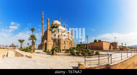 Panorama von der Großen Moschee in der Zitadelle von Kairo, Ägypten. Stockfoto