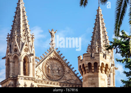 Palma de Mallorca Kathedrale La Seu, die mittelalterliche gotische Denkmal Spanien Europa Stockfoto