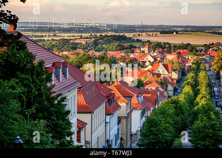 Schöne historische Dorf Ballenstedt, Harz, Sachsen-Anhalt, zentrale deutsche Mittelgebirge Stockfoto