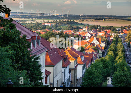 Schöne historische Dorf Ballenstedt, Harz, Sachsen-Anhalt, zentrale deutsche Mittelgebirge Stockfoto