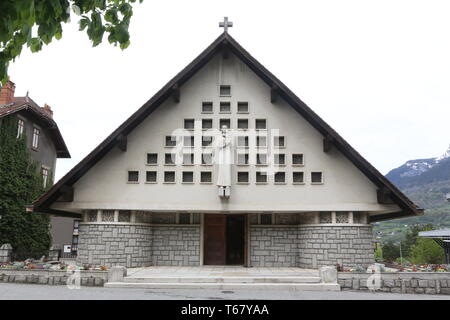 Eglise Notre-Dame des Alpes. Le Fayet. Frankreich. Stockfoto