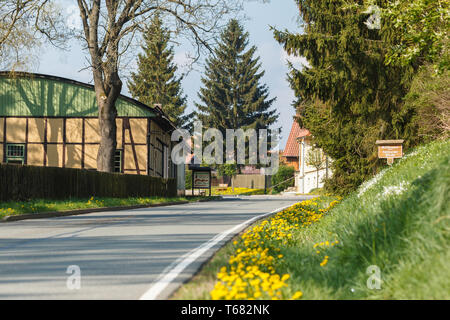 Kleines Dorf Allrode, Harz, Sachsen-Anhalt, Deutschland Stockfoto