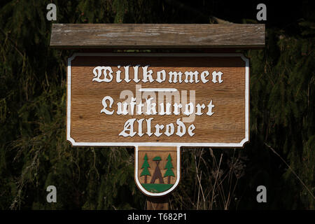 Kleines Dorf Allrode, Harz, Sachsen-Anhalt, Deutschland Stockfoto