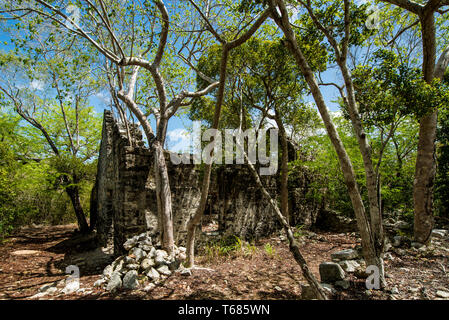 Wade's Green Plantation Historic Site, Kew, North Caicos, Turks- und Caicosinseln, Karibik. Stockfoto