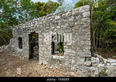 Wade's Green Plantation Historic Site, Kew, North Caicos, Turks- und Caicosinseln, Karibik. Stockfoto