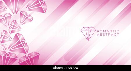 Diamond Pink Abstrakt Hintergrund design template Vektor für Luxus Gruß Stock Vektor