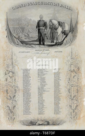 Grand Einweihung Kugel, Zachary Taylor: Millard Fillmore, 5. März 1849, gezeichnet und gestochen von Wm. H. Dougal Stockfoto