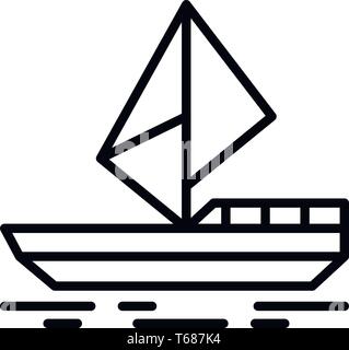 Dieser Vektor Bild zeigt eine Yacht Symbol in Glyph Stil. Es ist auf einem weißen Hintergrund. Stock Vektor