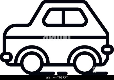 Dieser Vektor Bild zeigt ein Auto Symbol in Glyph Stil. Es ist auf einem weißen Hintergrund. Stock Vektor