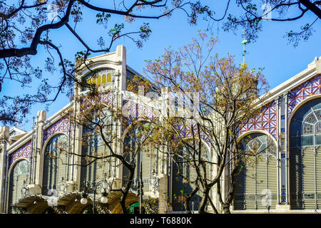 Spanien Valencia Mercado Central ist im modernen valencianischen Jugendstil erbaut 1928 Valencia Spanien Europa Stockfoto