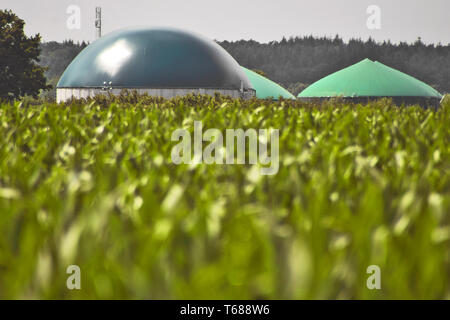 Biogas-Anlage Stockfoto