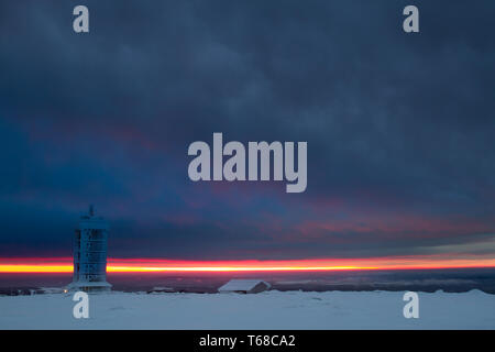 Winter im Nationalpark Harz, Brocken, Deutschland Stockfoto