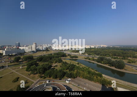 Blick von der Aussichtsplattform in Minsk. Stockfoto
