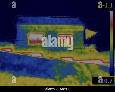 Haus Thermal Imaging Stockfoto