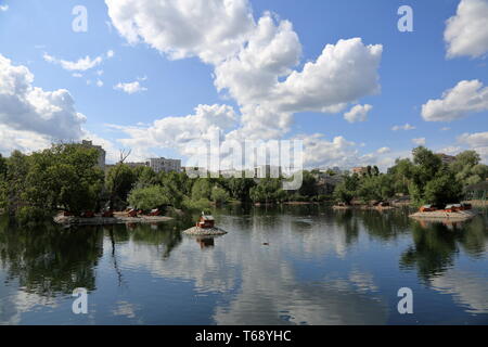 Panorama des Moskauer Zoos Stockfoto