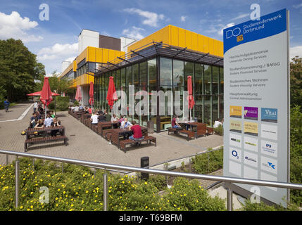 Food Court auf dem Campus der TU Dortmund, Dortmund, Ruhrgebiet, Deutschland Stockfoto