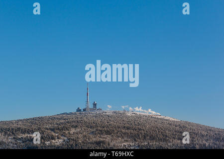 Winter im Nationalpark Harz, Brocken, Deutschland Stockfoto