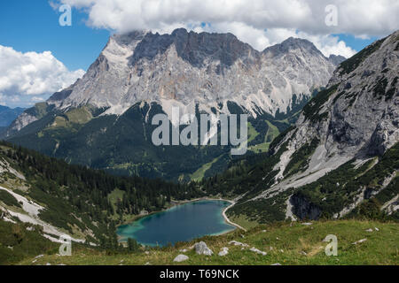 Auf der Zugspitze, dem höchsten Berg in Deutschland Stockfoto