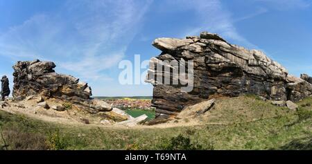 Devil's Wand bei Weddersleben im Nationalpark Harz Stockfoto