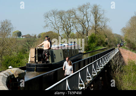 Ein 15-04 Kreuzung Edstone Aquädukt, Stratford-upon-Avon, Bearley, Warwickshire, Großbritannien Stockfoto