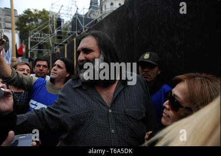 Buenos Aires, Argentinien. 30 Apr, 2019. Generalstreik in Buenos Aires, Argentinien, am Dienstag, 30. April 2019. Credit: Gabriel Sotelo/FotoArena/Alamy leben Nachrichten Stockfoto