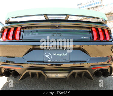 Talladega, AL, USA. 27 Apr, 2019. Die Rückseite des Geld Lion Mustang RTR am Geld Lion 300 in Talladega Super Speedway in Talladega, AL. Kevin Langley/Sport Süd Media/CSM/Alamy leben Nachrichten Stockfoto